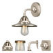 Nouveau 2 Railroad 1 Light 8 inch Brushed Satin Nickel Sconce Wall Light