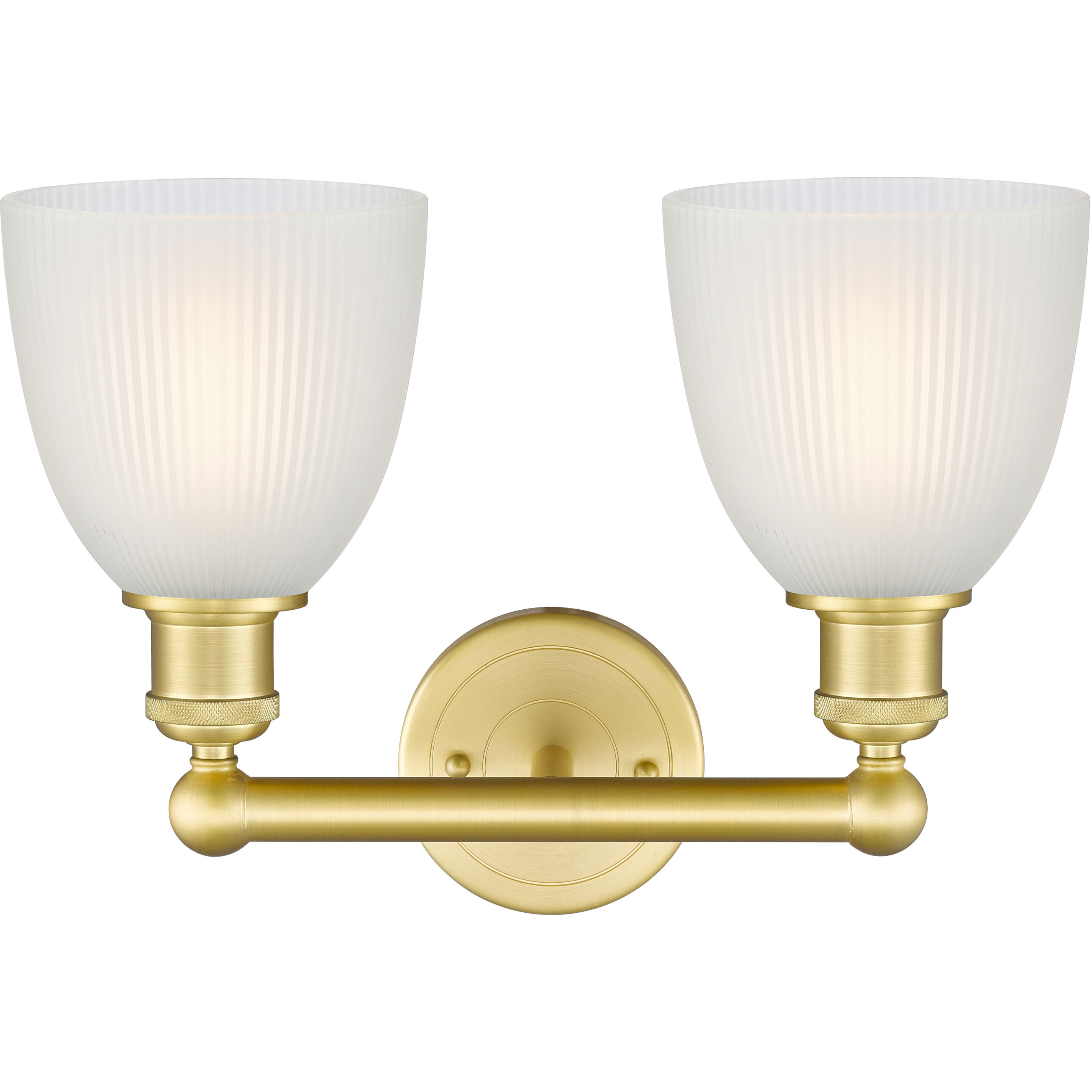 Castile 2 Light 15 inch Satin Gold Bath Vanity Light Wall Light in White