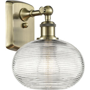 Ballston Ithaca 1 Light 8 inch Antique Brass Sconce Wall Light