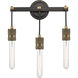 Restoration Ellis LED 13.63 inch Black Antique Brass Bath Vanity Light Wall Light