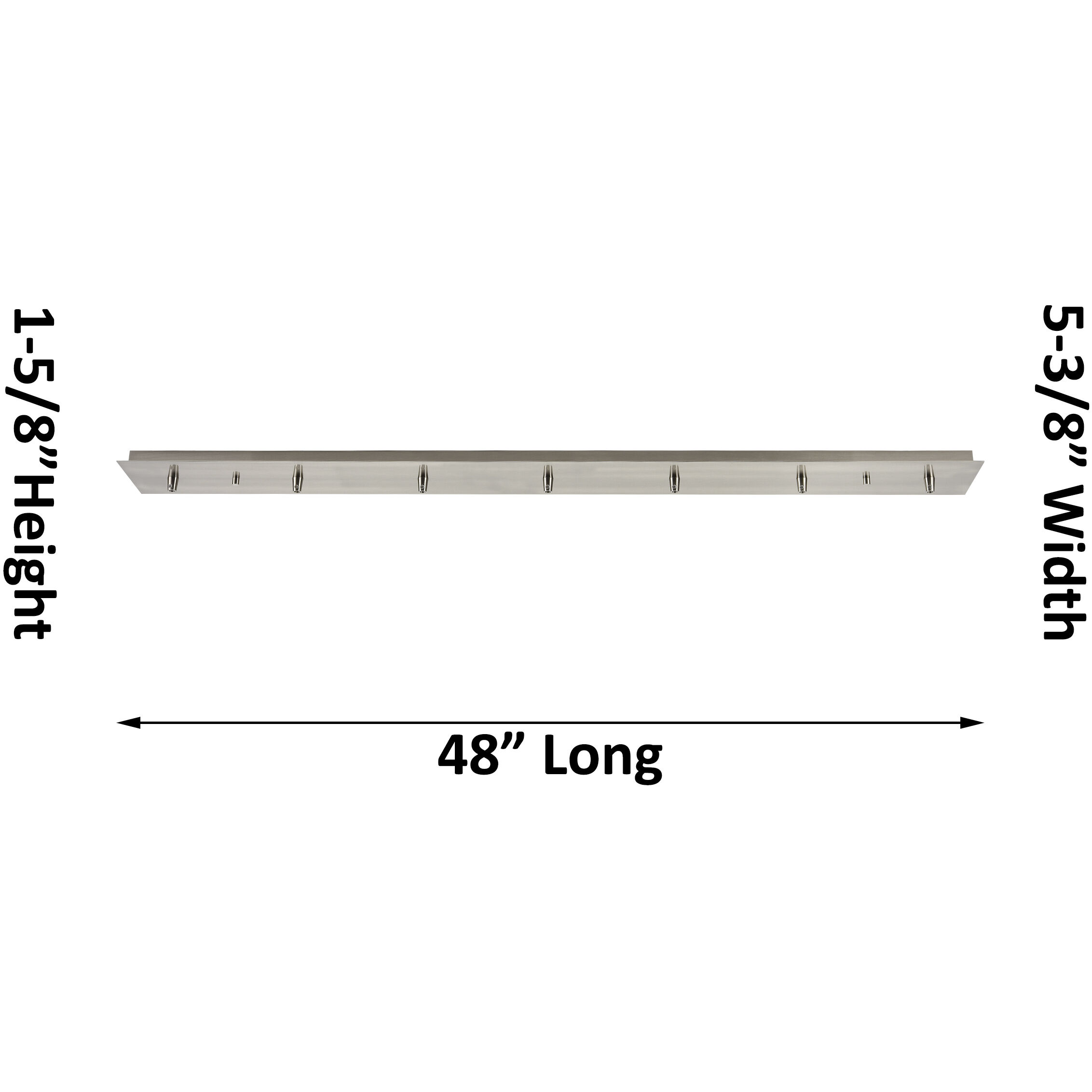 Winchester Canton 7 Light 48 inch Matte Black Linear Pendant Ceiling Light, Winchester