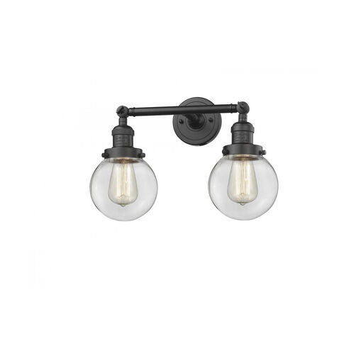 Franklin Restoration Beacon LED 17 inch Oil Rubbed Bronze Bath Vanity Light Wall Light in Clear Glass, Franklin Restoration