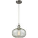 Ballston Gorham LED 10 inch Brushed Satin Nickel Mini Pendant Ceiling Light in Mica Glass, Ballston