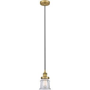 Edison Canton LED 6 inch Brushed Brass Mini Pendant Ceiling Light