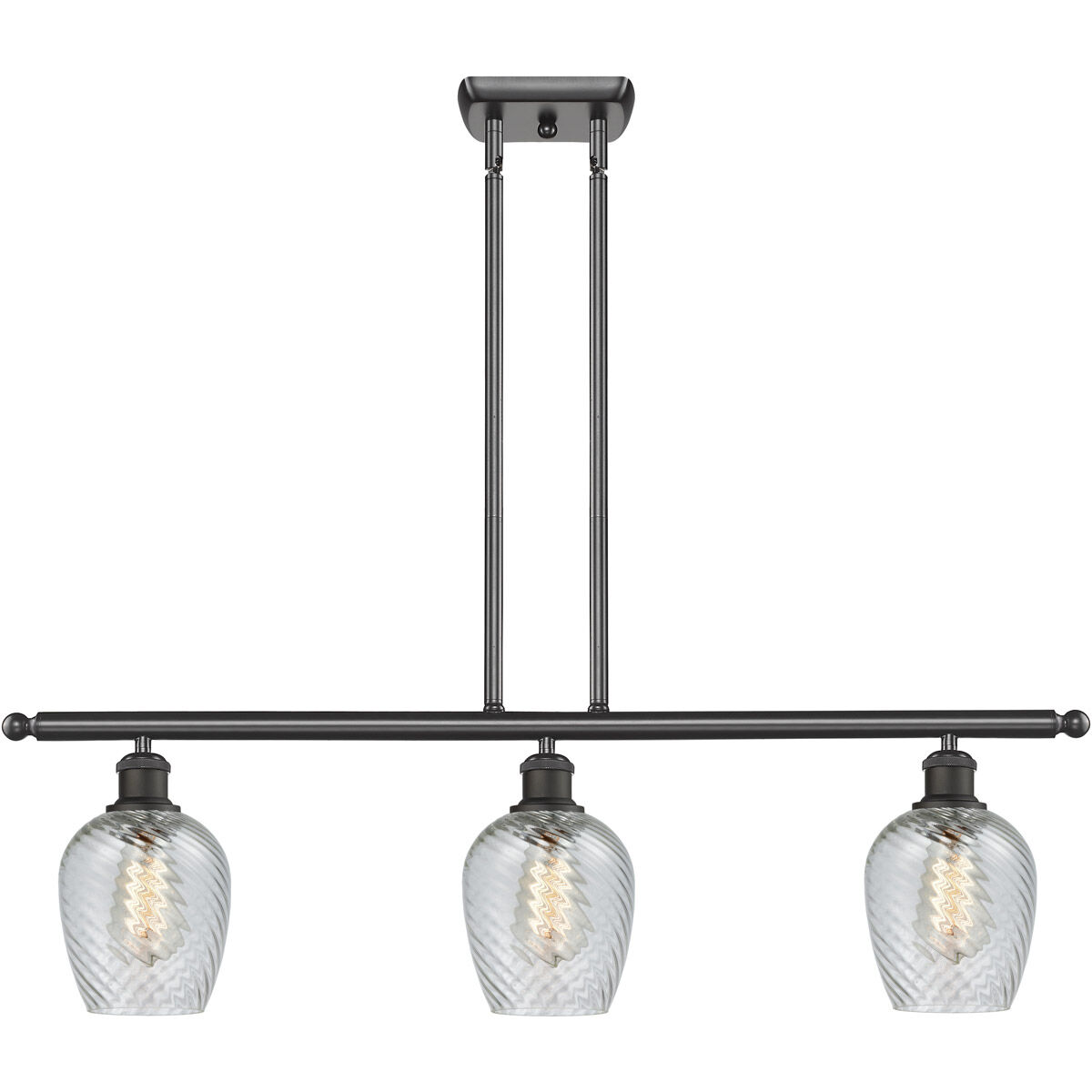 Ballston Salina 3 Light 42 inch Oil Rubbed Bronze Island Light Ceiling Light, Ballston