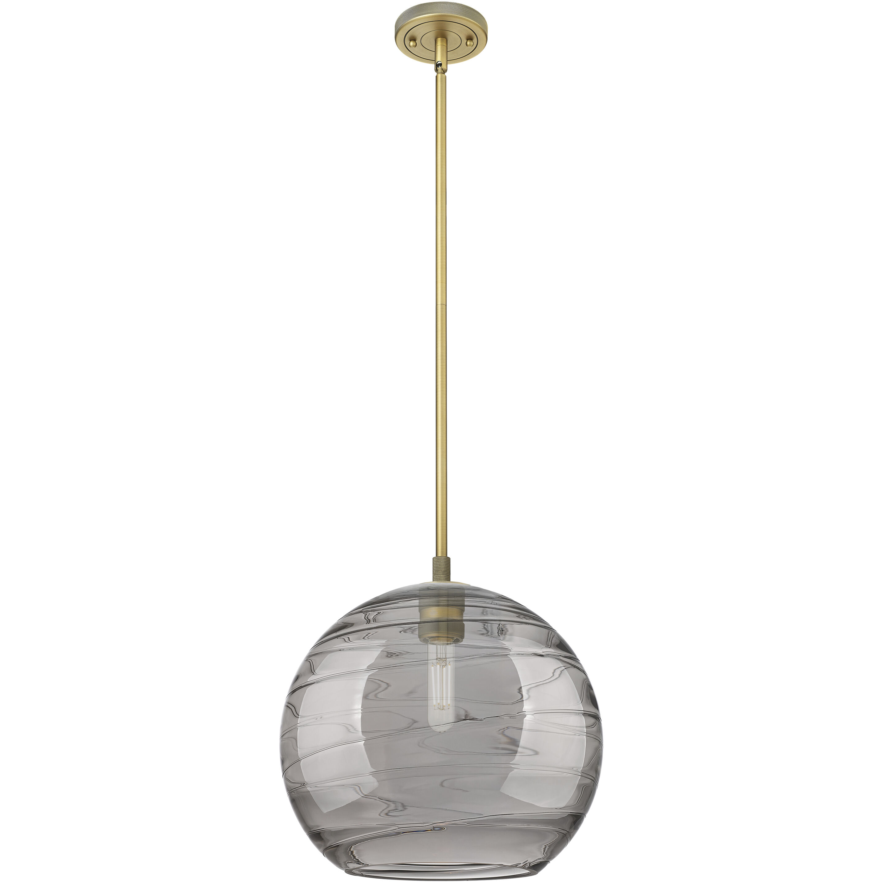 Crown Point 1 Light 12 inch Brushed Brass Pendant Ceiling Light