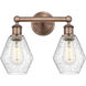 Cindyrella 2 Light 15 inch Antique Copper Bath Vanity Light Wall Light in Seedy