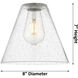 Crown Point 1 Light 8 inch Brushed Brass Flush Mount Ceiling Light in Seedy Glass