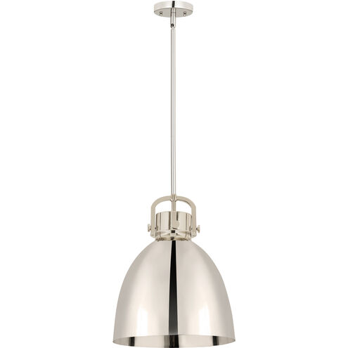 Newton Bell 1 Light 14 inch Polished Nickel Pendant Ceiling Light