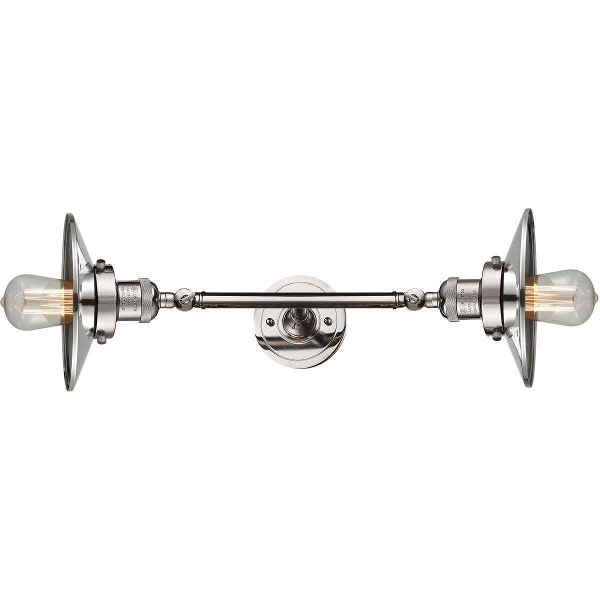 Franklin Restoration Railroad 2 Light 18 inch Polished Nickel Bath Vanity Light Wall Light, Franklin Restoration