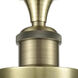 Bellmont 1 Light 6.5 inch Antique Brass Semi-Flush Mount Ceiling Light in Seedy Glass