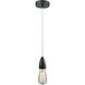 Fairchild Bare Bulb 1 Light 2 inch Matte Black Mini Pendant Ceiling Light in White, Fairchild