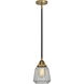 Nouveau 2 Chatham 1 Light 6 inch Black Antique Brass Mini Pendant Ceiling Light in Incandescent, Clear