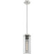 Downtown Urban Blakeley 1 Light 5 inch Satin Nickel Pendant Ceiling Light in Light Smoke Glass