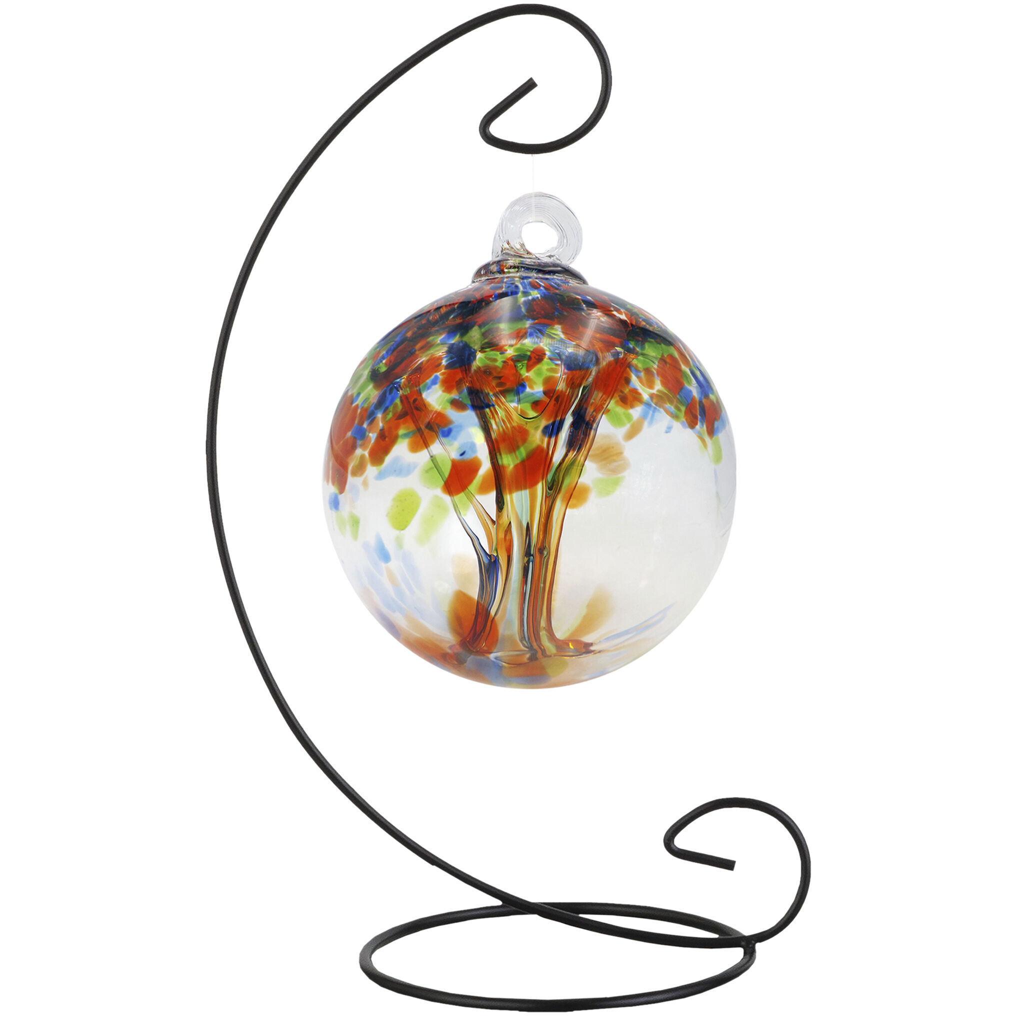 Tree Of Life Multi-color Art Glass Orb