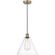 Berkshire 1 Light 12 inch Antique Brass Mini Pendant Ceiling Light