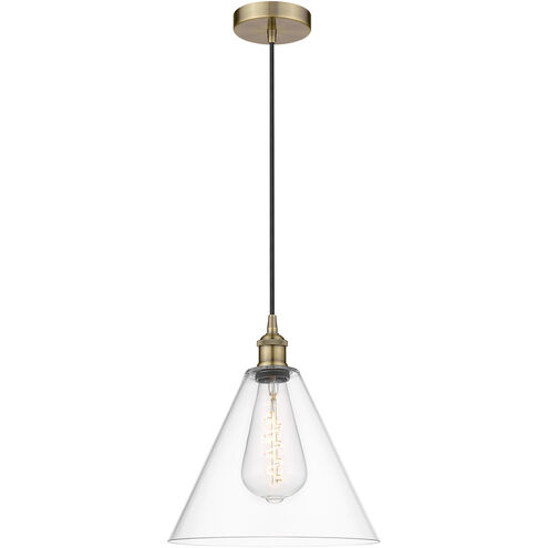 Berkshire 1 Light 12 inch Antique Brass Mini Pendant Ceiling Light