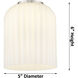 Downtown Urban Bridal Veil Island Light Ceiling Light in Brushed Brass, Gloss White Glass