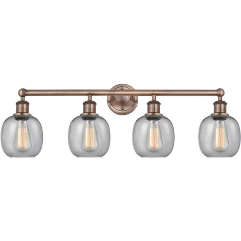 Belfast 4 Light 33 inch Antique Copper Bath Vanity Light Wall Light in Seedy