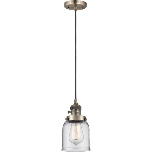 Franklin Restoration Bell LED 5 inch Antique Brass Mini Pendant Ceiling Light
