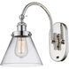 Franklin Restoration Cone LED 8 inch Polished Nickel Sconce Wall Light in Clear Glass