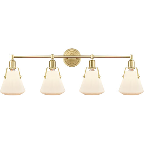 Luna 4 Light 40 inch Satin Brass Bath Vanity Light Wall Light