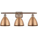Ballston Dome LED 27.5 inch Antique Copper Bath Vanity Light Wall Light
