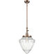 Franklin Restoration Bullet 1 Light 12 inch Antique Copper Mini Pendant Ceiling Light in Incandescent, Seedy