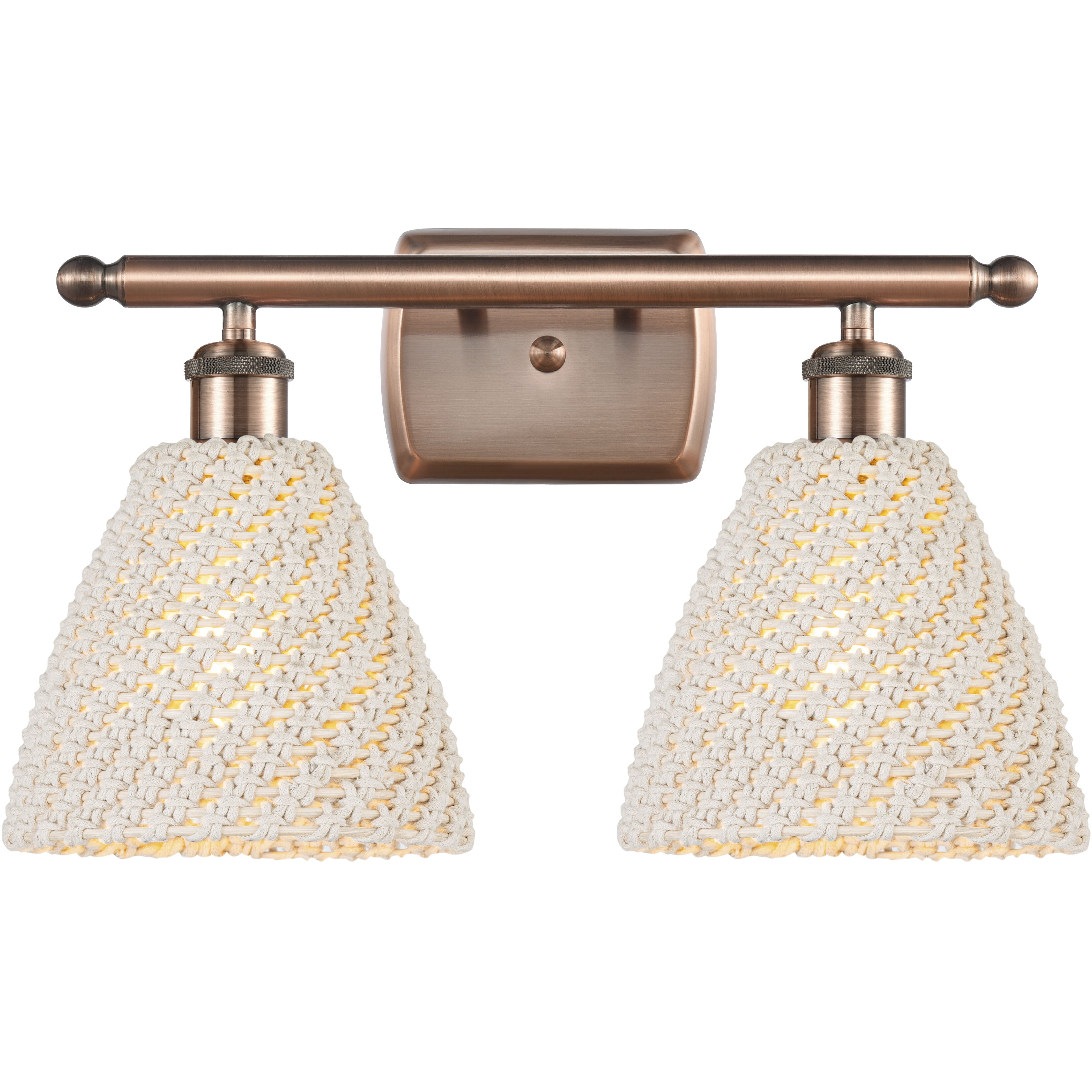 Ballston Bristol Natural 2 Light 17.5 inch Antique Copper Bath Vanity Light Wall Light