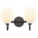 Olivia LED 17 inch Matte Black Bath Vanity Light Wall Light