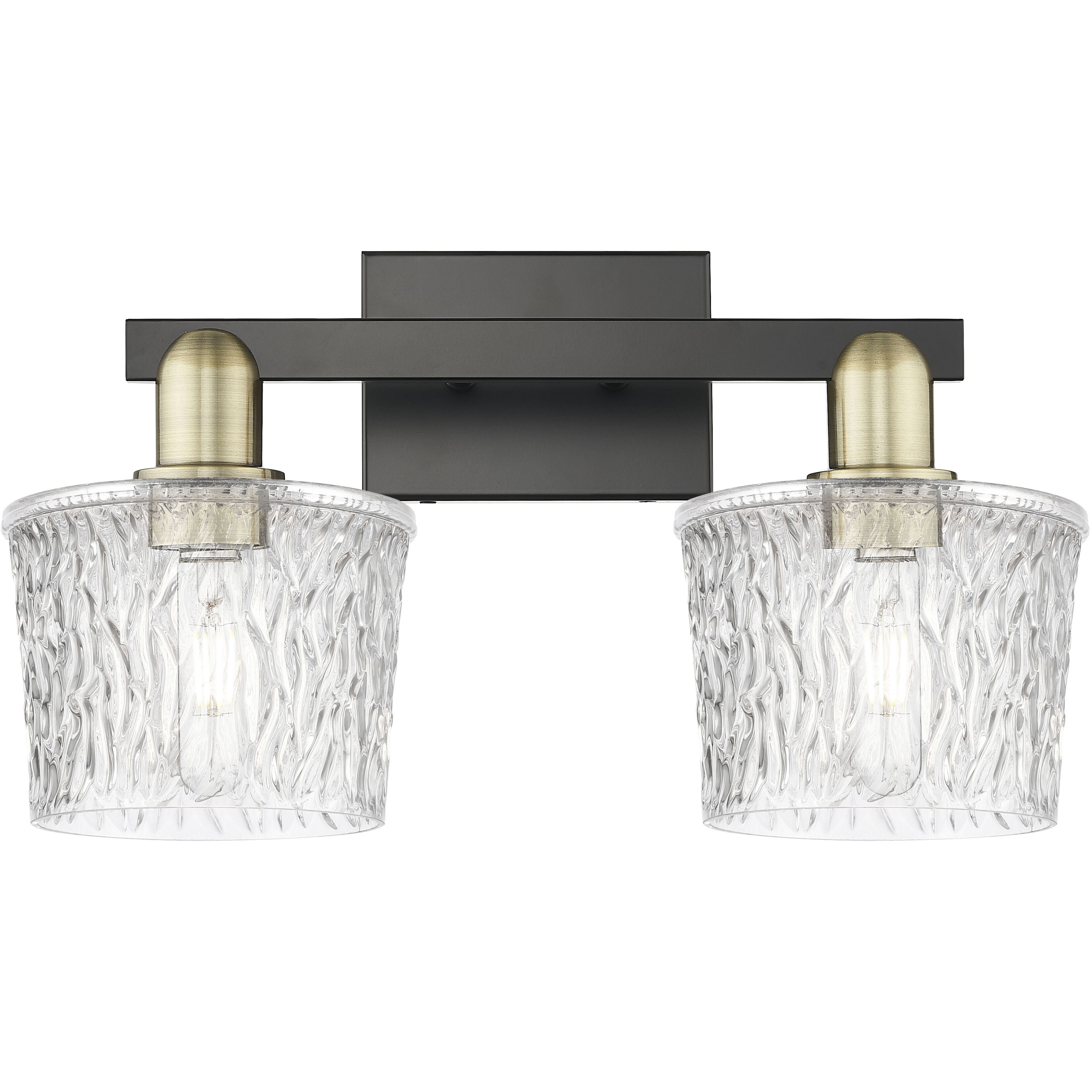 Arcadia Niagara 2 Light 17.5 inch Black Antique Brass Bath Vanity Light Wall Light