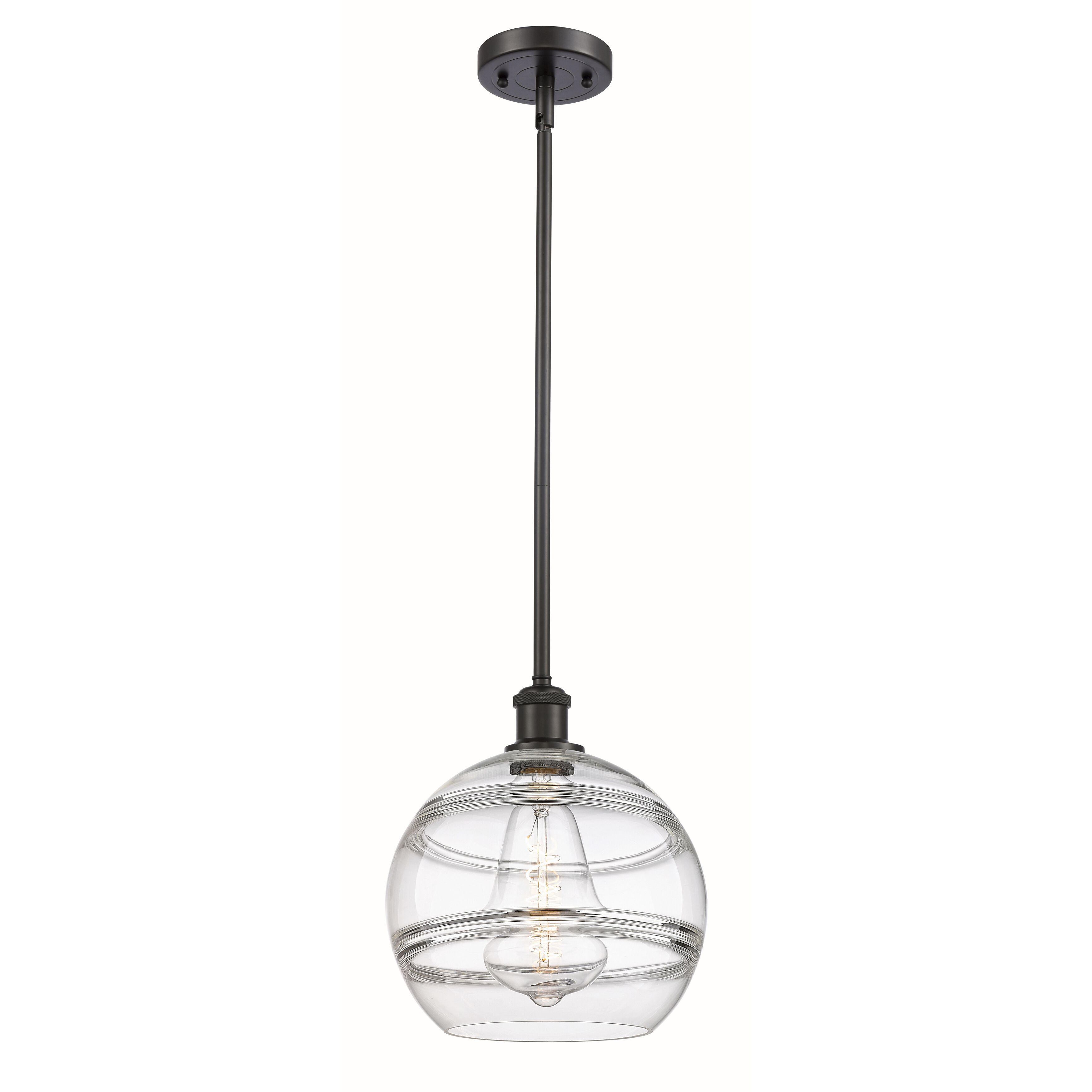 Ballston Rochester 1 Light 10 inch Oil Rubbed Bronze Stem Hung Mini Pendant Ceiling Light
