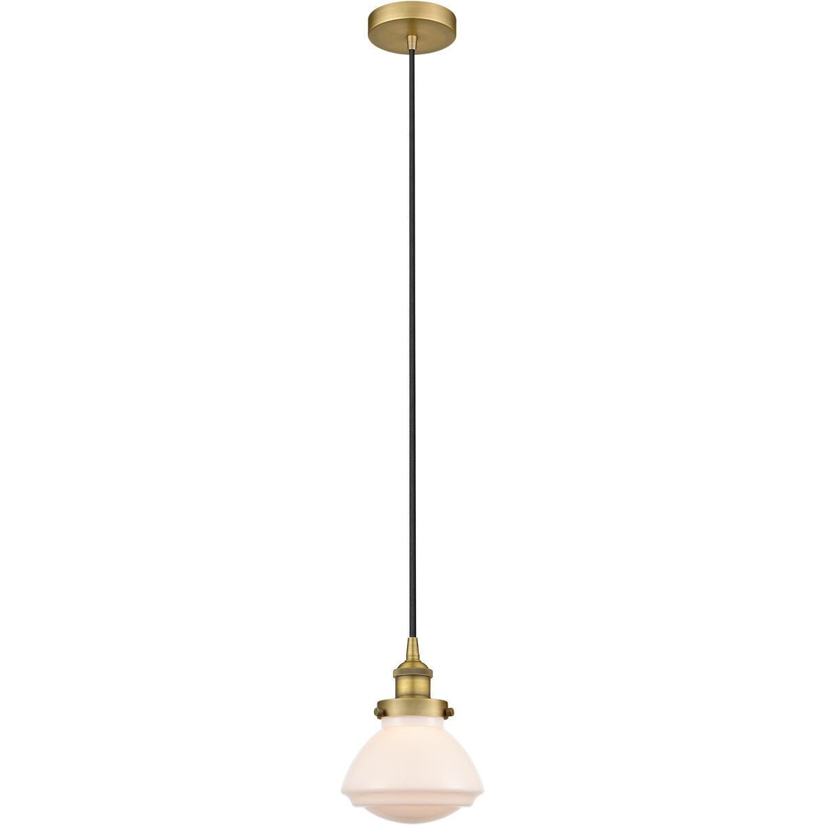 Edison Olean 1 Light 7 inch Brushed Brass Mini Pendant Ceiling Light
