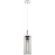 Downtown Urban Blakeley 1 Light 5 inch Polished Nickel Pendant Ceiling Light in Light Smoke Glass