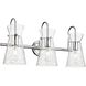 Nicole 3 Light 24 inch Polished Chrome Bath Vanity Light Wall Light
