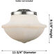 Large Oxford Matte White Cased Glass