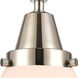 Franklin Restoration X-Large Cone LED 12 inch Polished Nickel Flush Mount Ceiling Light in Matte White Glass