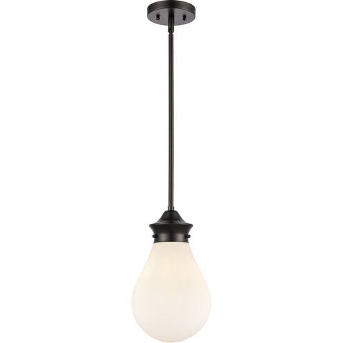 Genesis 1 Light 7.88 inch Matte Black Mini Pendant Ceiling Light