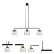 Franklin Restoration Large Bell 3 Light 41 inch Black Antique Brass Island Light Ceiling Light in Clear Glass, Franklin Restoration