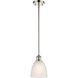 Ballston Castile 1 Light 6 inch Polished Nickel Pendant Ceiling Light in White Glass, Ballston