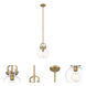 Newton Newton Sphere LED 8 inch Brushed Brass Mini Pendant Ceiling Light