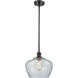 Ballston Large Fenton 1 Light 11 inch Matte Black Pendant Ceiling Light in Clear Glass, Ballston