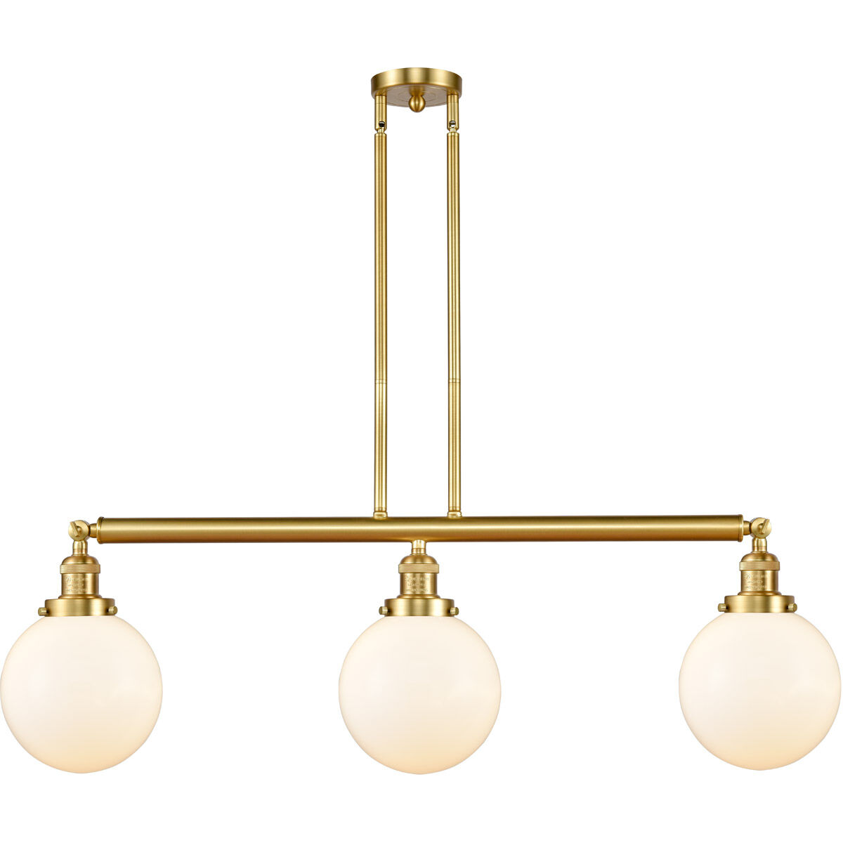 Franklin Restoration Large Beacon 3 Light 41 inch Antique Copper Island Light Ceiling Light in Matte White Glass, Franklin Restoration