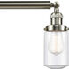 Franklin Restoration Dover 3 Light 37 inch Brushed Satin Nickel Island Light Ceiling Light in Seedy Glass, Franklin Restoration