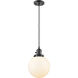 Franklin Restoration Beacon 1 Light 8 inch Oil Rubbed Bronze Mini Pendant Ceiling Light in Incandescent, Matte White