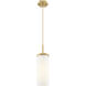 Downtown Urban Blakeley 1 Light 5 inch Brushed Brass Pendant Ceiling Light in Matte White