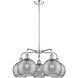Ballston Athens Deco Swirl 5 Light 26 inch Polished Chrome Stem Hung Chandelier Ceiling Light