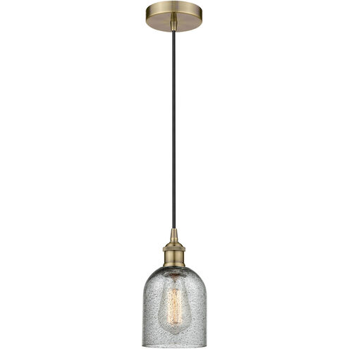 Edison Caledonia LED 5 inch Antique Brass Mini Pendant Ceiling Light