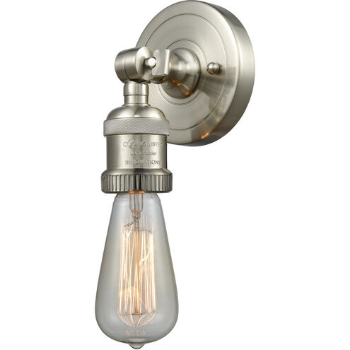 Franklin Restoration Bare Bulb 1 Light 5 inch Brushed Satin Nickel ADA Sconce Wall Light, Franklin Restoration