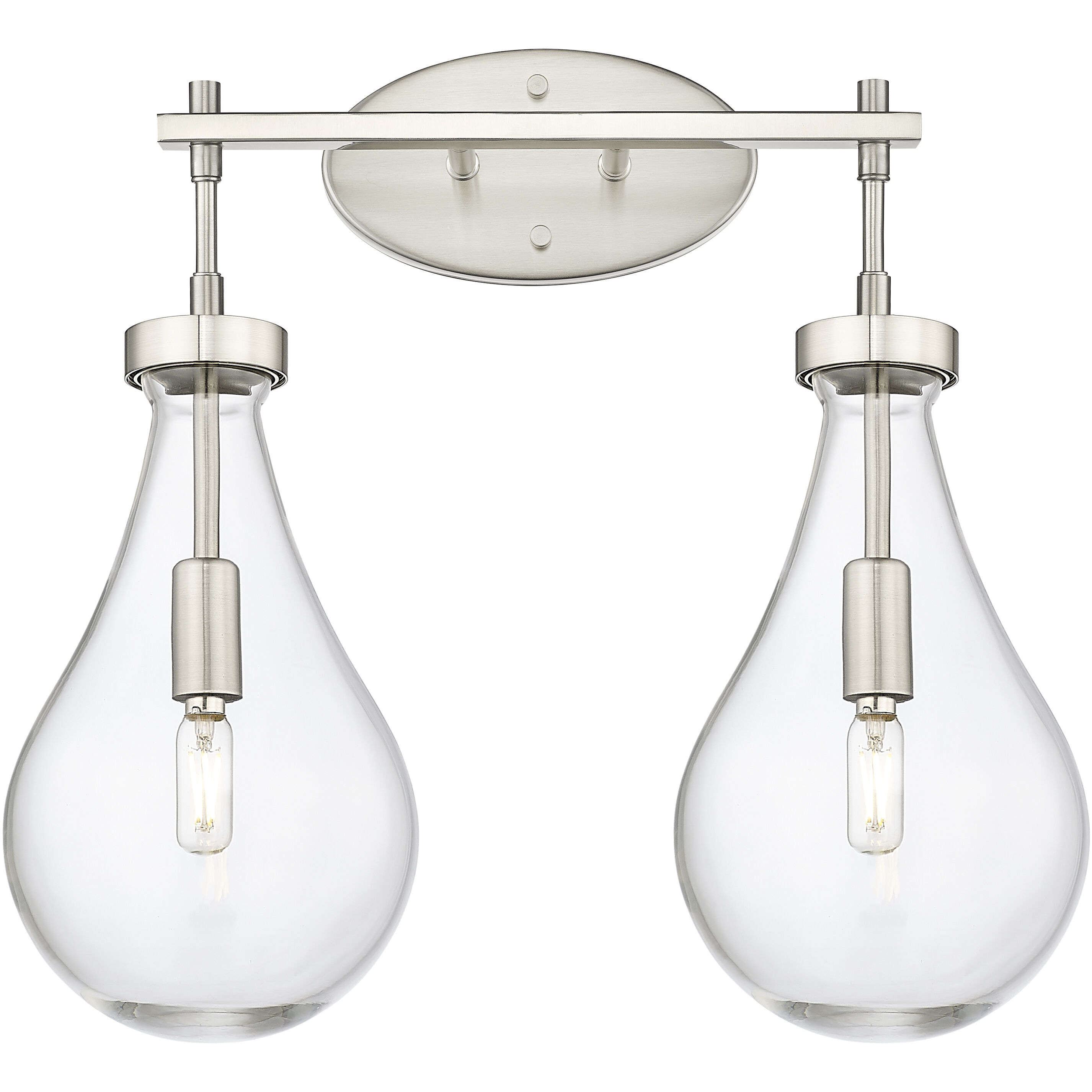 Downtown Urban Owego 2 Light 18 inch Satin Nickel Bath Vanity Light Wall Light in Clear